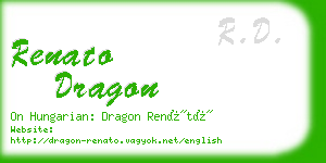 renato dragon business card